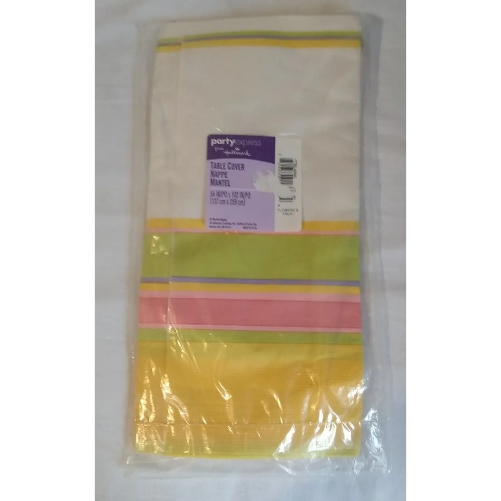 Tablecloth Pastel Paper 54" x 102" Spring Easter Birthday Hallmark Party Express